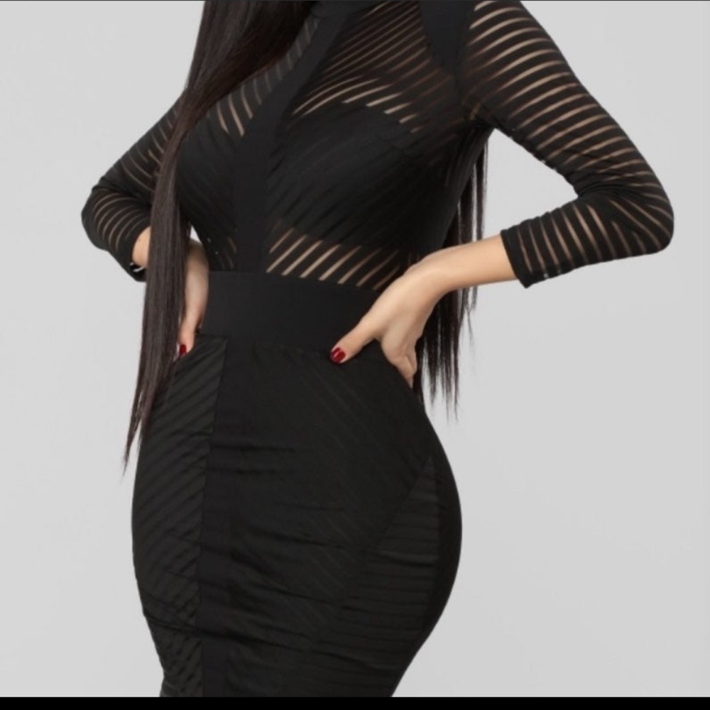 Black mini dress